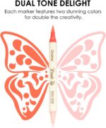 Grabie 120 Colors Acrylic Paint Markers, 60 Pack Dual Tip Soft Brush Acrylic Mar... - Image 5