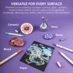 Grabie 120 Colors Acrylic Paint Markers, 60 Pack Dual Tip Soft Brush Acrylic Mar... - Image 10