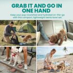 KindTail Dog Travel Bowls - Set of 2 Portable Pet Food & Water Dishes with Lid &... - Image 4