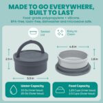 KindTail Dog Travel Bowls - Set of 2 Portable Pet Food & Water Dishes with Lid &... - Image 7