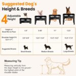 URPOWER 3-in-1 Elevated Dog Bowls - Mess Proof Double Deck 4 Height Adjustable R... - Image 9