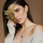 LIANYU Necklace for Womens Blue Sapphire Necklace Moon Pendant S925 Sterling Sil... - Image 3