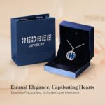 LIANYU Necklace for Womens Blue Sapphire Necklace Moon Pendant S925 Sterling Sil... - Image 7