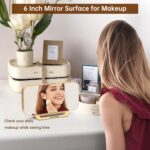 Peakeep Slim Digital Mirror Aesthetic Alarm Clock for Bedrooms Desk Decor - Plug... - Image 4