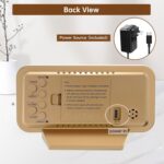 Peakeep Slim Digital Mirror Aesthetic Alarm Clock for Bedrooms Desk Decor - Plug... - Image 8