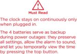Peakeep Slim Digital Mirror Aesthetic Alarm Clock for Bedrooms Desk Decor - Plug... - Image 9