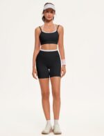 OMKAGI Workout Sets for Women Cute Doubel Layer Open Back Sports Bras Gym Shorts... - Image 3