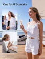 JISULIFE Handheld Travel Fan, Upgraded Mini Portable Fan with Up to 24 Working H... - Image 8
