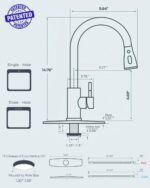 FORIOUS Kitchen Faucets with Pull Down Sprayer, Brushed Nickel, High Arc Single ... - Image 7