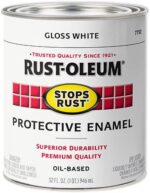 Rust-Oleum 7792502 Stops Rust Brush On Paint, Quart, Gloss White, (Pack of 1) - Image 3
