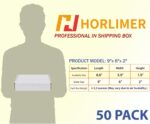 HORLIMER 9x6x2 inches Shipping Boxes Set of 50, White Corrugated Cardboard Box L... - Image 3