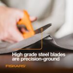 Fiskars 8" Original Orange-Handled Stainless Steel Scissors, Ergonomic and Keeps... - Image 4