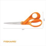 Fiskars 8" Original Orange-Handled Stainless Steel Scissors, Ergonomic and Keeps... - Image 7