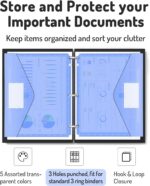 Forvencer Binder Pocket, 10 Pack Super Heavyweight Plastic Folders with Tight Cl... - Image 3