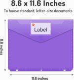 Forvencer Binder Pocket, 10 Pack Super Heavyweight Plastic Folders with Tight Cl... - Image 6