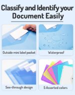 Forvencer Binder Pocket, 10 Pack Super Heavyweight Plastic Folders with Tight Cl... - Image 7