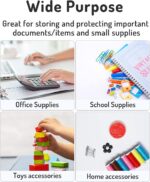 Forvencer Binder Pocket, 10 Pack Super Heavyweight Plastic Folders with Tight Cl... - Image 9