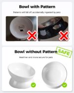 LoeJan Elevated Cat Food Bowl, 5 Oz Ceramic Raised and Tilted Water Bowl, Anti V... - Image 4