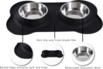 Hubulk Pet Dog Bowls 2 Stainless Steel Dog Bowl with No Spill Non-Skid Silicone ... - Image 4