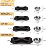 Hubulk Pet Dog Bowls 2 Stainless Steel Dog Bowl with No Spill Non-Skid Silicone ... - Image 5