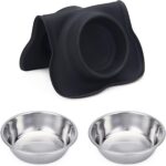 Hubulk Pet Dog Bowls 2 Stainless Steel Dog Bowl with No Spill Non-Skid Silicone ... - Image 8