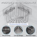 Wall Mounted Sink Caddy Organizer, Carbon Steel Kitchen Sponge Holder with 2 Adh... - Image 7