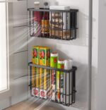 2 Piece Kitchen Cabinet Door Storage Box,Self Adhesive Wall Mounted Storage Boxe... - Image 4