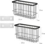 2 Piece Kitchen Cabinet Door Storage Box,Self Adhesive Wall Mounted Storage Boxe... - Image 7