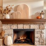 2 Pcs Natural Wood Arch Decor, Boho Shelf & Serving Board for Fireplace Mantel, ... - Image 5