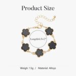 2 PCS Lucky Flower Bracelet Set for Women, Delicate Floral Chain Link, Cute and ... - Image 4