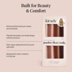 Kitsch Satin Hair Curlers, Heatless Curling Rod - Jumbo Flexi Rod for Heatless C... - Image 4