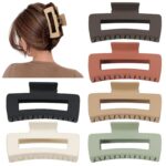 Sisiaipu 4 Inch Big Hair Claw Clips 6 Pcs Large Claw for Thick Hair Square Hair ... - Image 3