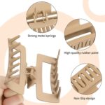 Sisiaipu 4 Inch Big Hair Claw Clips 6 Pcs Large Claw for Thick Hair Square Hair ... - Image 5
