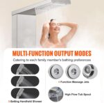 VEVOR Shower Panel Tower System, 6 Shower Modes, LED & Display Shower Panel, Rai... - Image 4