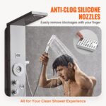 VEVOR Shower Panel Tower System, 6 Shower Modes, LED & Display Shower Panel, Rai... - Image 5