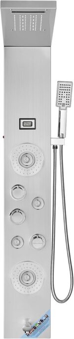 VEVOR Shower Panel Tower System, 6 Shower Modes, LED & Display Shower Panel, Rai... - Image 10