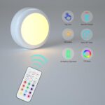 SEMSMOKS Puck Lights with Remote Control, Battery Operated LED Push Light Wirele... - Image 5