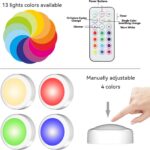 SEMSMOKS Puck Lights with Remote Control, Battery Operated LED Push Light Wirele... - Image 6