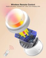 SEMSMOKS Puck Lights with Remote Control, Battery Operated LED Push Light Wirele... - Image 7