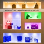 SEMSMOKS Puck Lights with Remote Control, Battery Operated LED Push Light Wirele... - Image 9