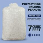 BOX USA 7NUTSW 7 Cubic Feet Loose Fill Packing Peanuts, White - Image 3
