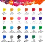 Caliart Acrylic Paint Set with 12 Brushes, 24 Colors Wood Craft Paints for Adult... - Image 4