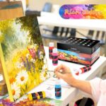 Caliart Acrylic Paint Set with 12 Brushes, 24 Colors Wood Craft Paints for Adult... - Image 6
