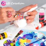 Caliart Acrylic Paint Set with 12 Brushes, 24 Colors Wood Craft Paints for Adult... - Image 9