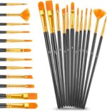 Caliart Acrylic Paint Set with 12 Brushes, 24 Colors Wood Craft Paints for Adult... - Image 10