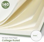 Taja Lined Spiral Journal Notebook for Women & Men, 140 Pages, College Ruled Har... - Image 3