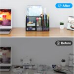 EasyPAG Mesh Desk Organizer with Drawer Multi-functional Pen Holder Stationery O... - Image 5