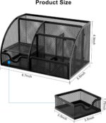 EasyPAG Mesh Desk Organizer with Drawer Multi-functional Pen Holder Stationery O... - Image 8