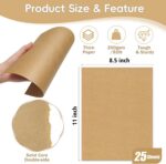 25 Sheets Brown Cardstock 8.5 x 11, 92lb/250gsm Kraft Card Stock Paper, Heavy Ca... - Image 3