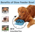 MateeyLife Slow Feeder Dog Bowls 2PCS, Anti-Choking Puzzle Dog Food Bowls, Anti-... - Image 3